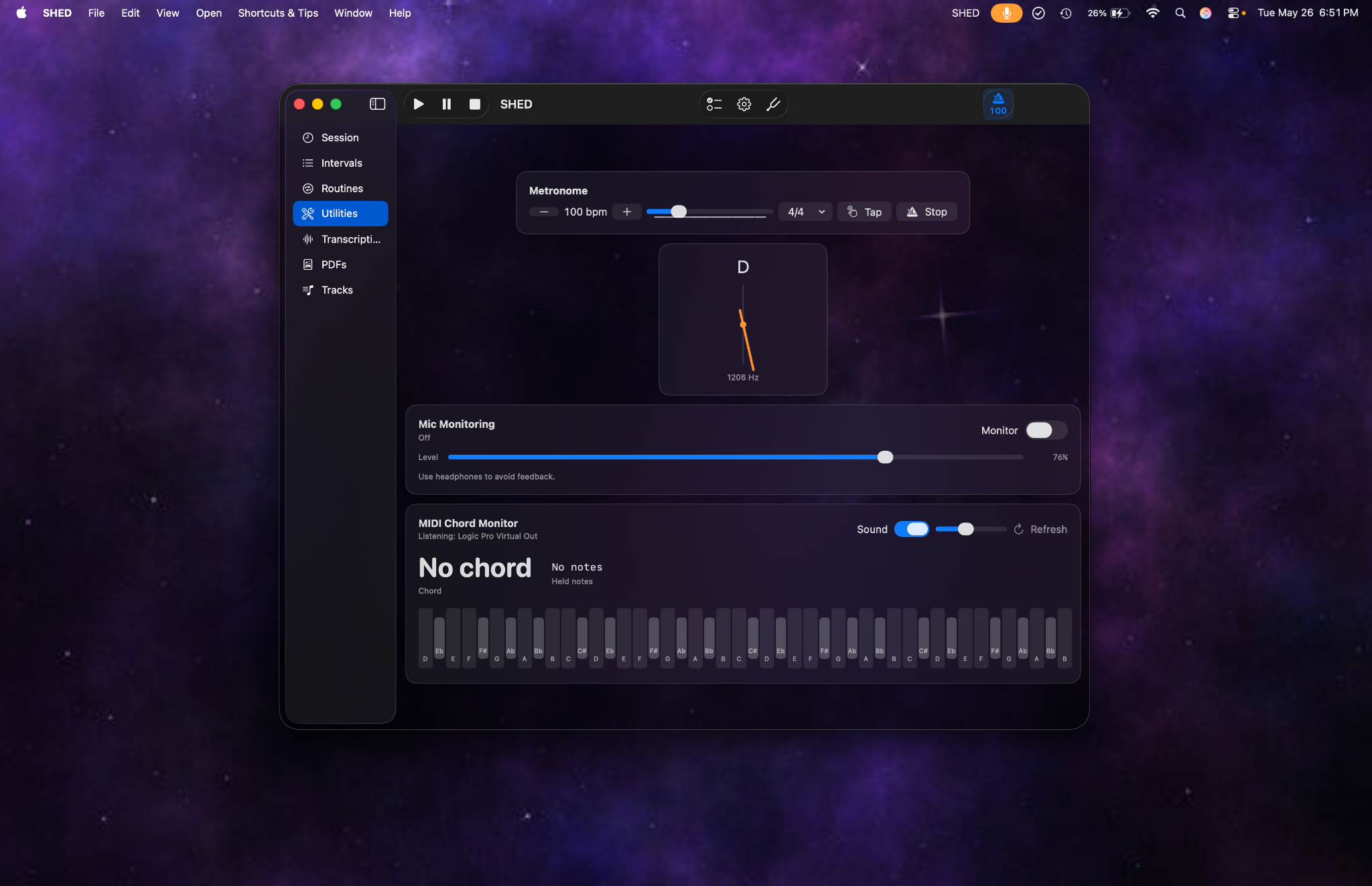 SHED PDF and session workflow
